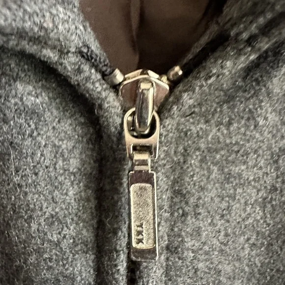 J Crew Jacket Womens Medium Gray Wool‎ Lined Coat YKK Zip Vintage Pockets - Picture 5 of 9